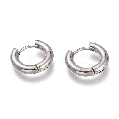 Tarnish Resistant 201 Stainless Steel Huggie Hoop Earrings EJEW-L256-05A-P-1
