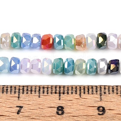 Electroplate Opaque Glass Beads Strands EGLA-N022-05A-A01-1
