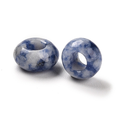 Natural Blue Spot Jasper European Beads G-R488-02B-1