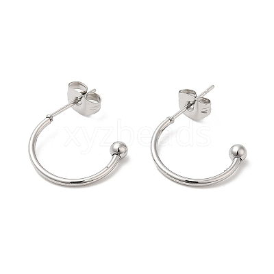 Non-Tarnish 304 Stainless Steel Stud Earring LS-EJEW-H134-02A-P-1