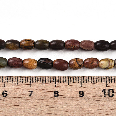 Natural Picasso Jasper/Polychrome Jasper Beads Strands G-N346-02A-05-1