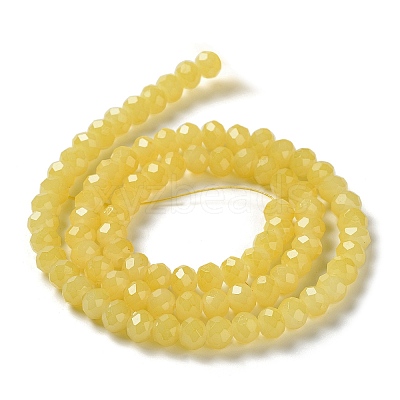 Baking Paint Imitation Jade Glass Bead Strands DGLA-A034-J6MM-A24-1