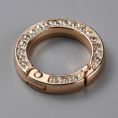 Alloy Crystal Rhinestone Spring Gate Rings FIND-WH0129-34A-KCG-1
