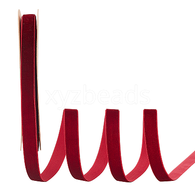 Single Face Velvet Ribbons OCOR-WH0080-14B-01-1
