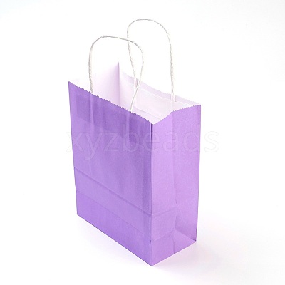 Pure Color Kraft Paper Bags AJEW-G020-B-09-1