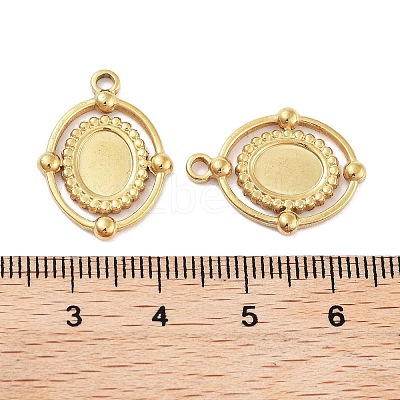 304 Stainless Steel Pendant Cabochon Settings STAS-P364-07G-1