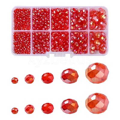 Electroplate Glass Beads Strands EGLA-YW0003-87B-1