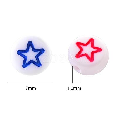 White Opaque Acrylic Beads MACR-YW0001-19F-1