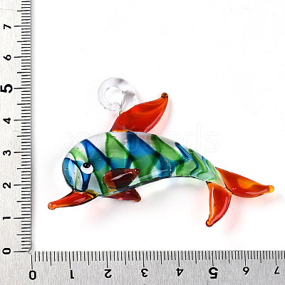 Handmade Lampwork Big Pendants LS-LAMP-T023-14A-1