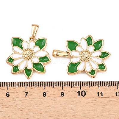 304 Stainless Steel Enamel Pendants STAS-P438-12C-G-1