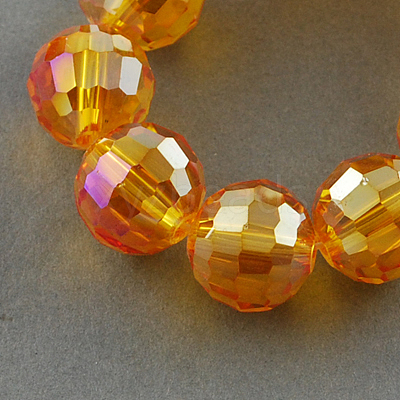 Electroplate Glass Bead Strands EGLA-R040-8mm-22-1