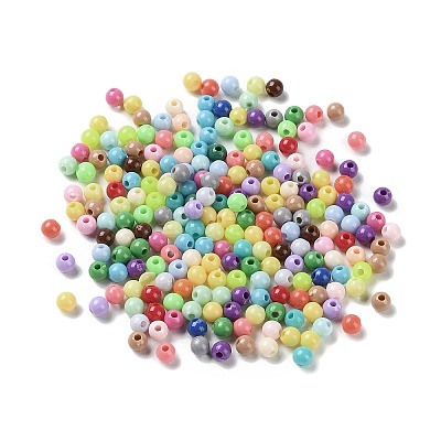 Opaque Acrylic Beads SACR-A006-06-1