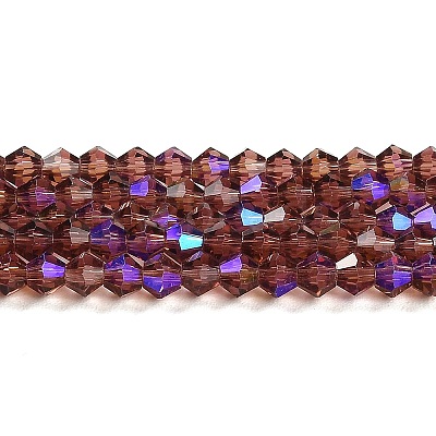 Transparent Electroplate Glass Beads Strands EGLA-A039-T2mm-L05-1