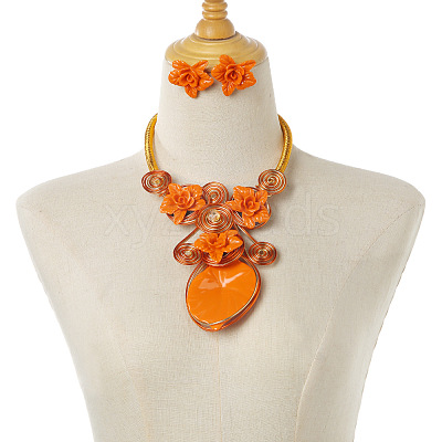 Alloy Aluminum and Acrylic Resin Jewelry Sets FS-WGFFF05-04-1