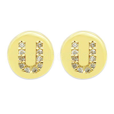 Brass Micro Pave Clear Cubic Zirconia Beads KK-T030-LA843-UX3-1