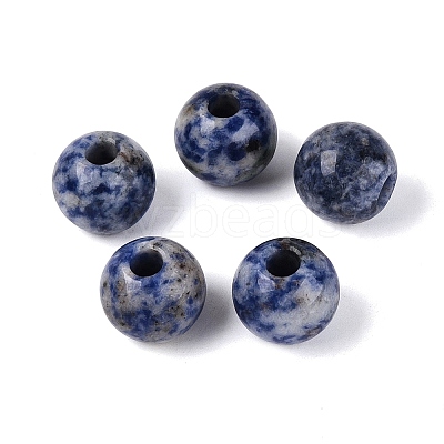 Natural Blue Spot Jasper European Beads G-Q602-09C-07-1