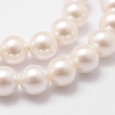 Shell Pearl Bead Strands BSHE-L026-03-6mm-1