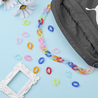 Imitation Jelly Acrylic Linking Rings OACR-S036-001A-E-1