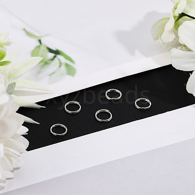 5Pcs 925 Sterling Silver Split Jump Rings STER-BBC0009-45D-1