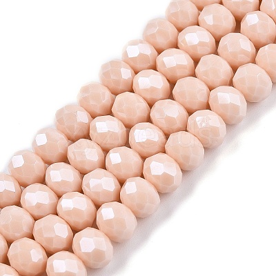 Electroplate Glass Beads Strands EGLA-A044-P8mm-A05-1