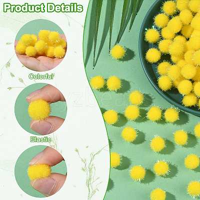 120Pcs Sequin Polypropylene Fiber Silk Pompom Ball FIND-SC0019-70A-1