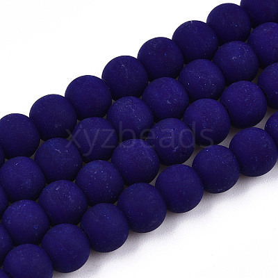 Opaque Glass Beads Strands GLAA-T032-P6mm-MD03-1