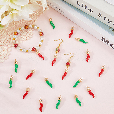 20Pcs 2 Colors Opaque Resin Pendants RESI-SC0006-21-1