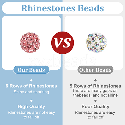 200Pcs Pave Disco Ball Beads RB-PH0001-41F-1