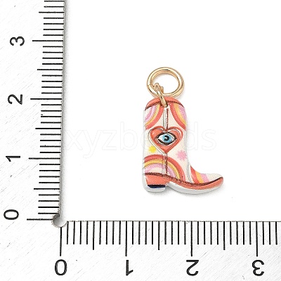Spray Painted Brass Pendants KK-CBAEB58-06C-1