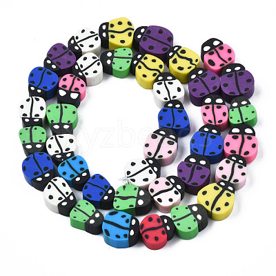 Handmade Polymer Clay Bead Strands CLAY-N011-43B-1