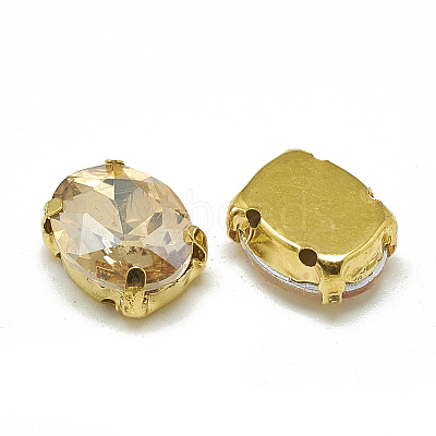Sew on Rhinestone RGLA-T091-10x14mm-06G-1