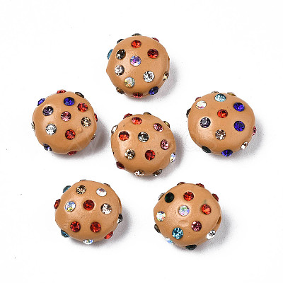 Polymer Clay Rhinestone Beads RB-S056-27K-1