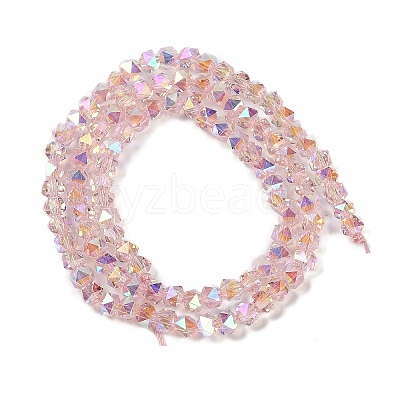 Electroplate Glass Beads Strands GLAA-Q105-02C-1