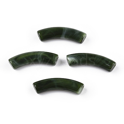 Opaque Two Tone Color Acrylic Beads MACR-ZX023-02B-1