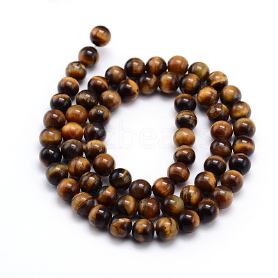 Natural Tiger Eye Beads Strands X-G-J303-11-4mm-1