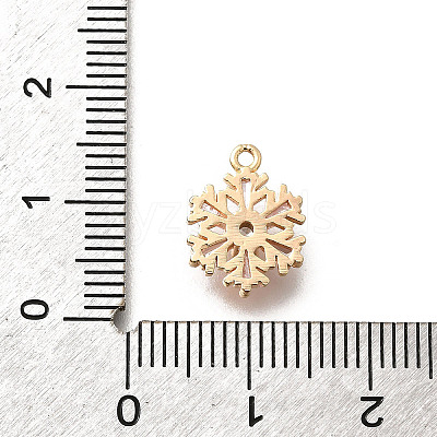 Christmas Brass Micro Pave Cubic Zirconia Charms X-KK-M318-35G-02-1