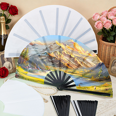 Cloth Hand Held Fan DIY-WH0579-95B-1