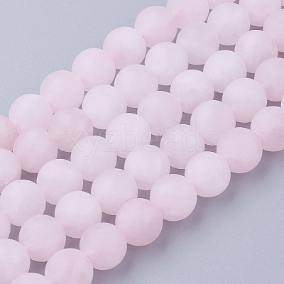 Natural Rose Quartz Bead Strands G-G735-59F-10mm-1