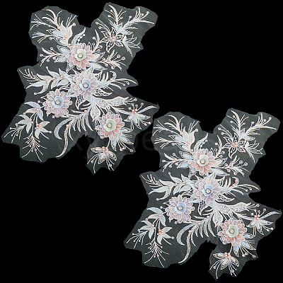 Polyester Acrylic Rhinestones Applique embroidery ABS Sequins FIND-WH20019-165A-05-1