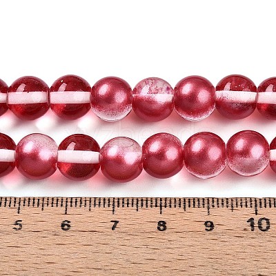 Baking Paint Transparent Glass Beads X1-DGLA-N011-10mm-06-1