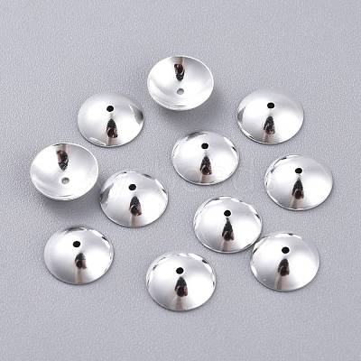 201 Stainless Steel Bead Caps STAS-K210-01C-S-1