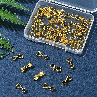 50Pcs Brass Ice Pick Pinch Bails IFIN-FS0001-47A-1