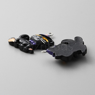 Opaque Resin Pendants LS-RESI-WH0001-04B-1
