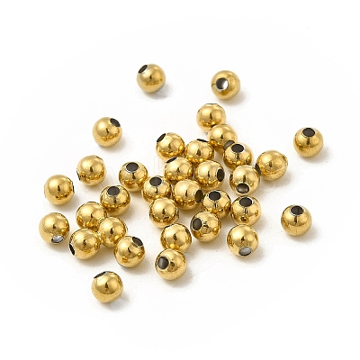 304 Stainless Steel Round Beads X-STAS-P319-09A-G-1