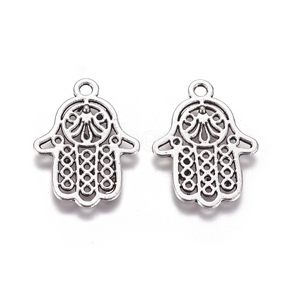 Tibetan Style Filigree Alloy Pendants TIBEP-5262-AS-FF-1