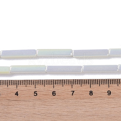 Electroplate Glass Beads Strands EGLA-Q128-10A-1