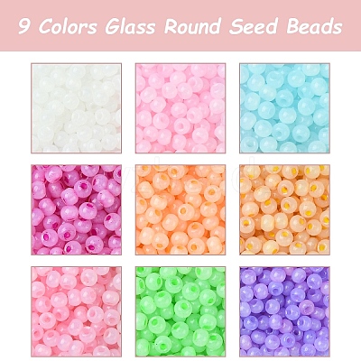 135G 9 Colors Glass Seed Beads SEED-YW0002-91-1
