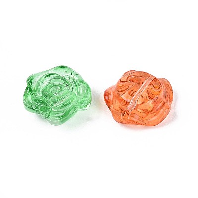 Baking Paint Transparent Glass Beads DGLA-N018-01-1