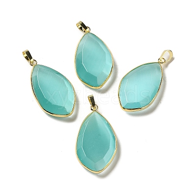 Cat Eye Pendants G-K338-08G-09-1