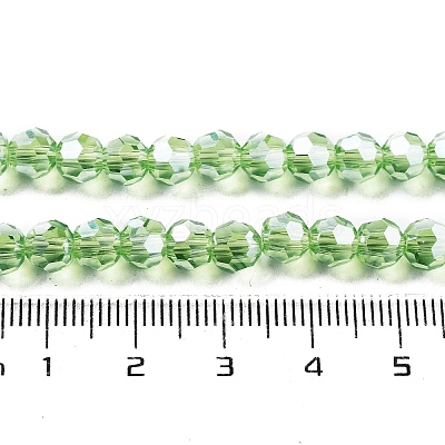 Electroplate Transparent Glass Beads Strands EGLA-A035-T6mm-A09-1